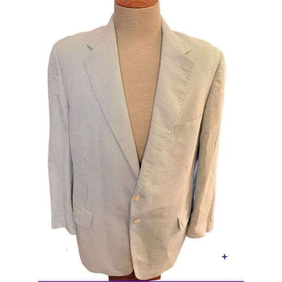 Corbin Other - Corbin Men’s Sport Coat Blazer Blue White Seersucker